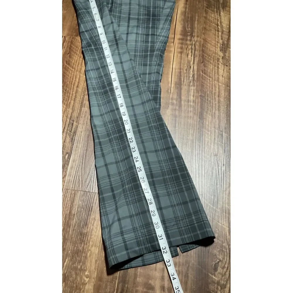 Nike Golf Tour Performance Dri-Fit Pants Men 34x32 Gray Black Plaid Preppy‎